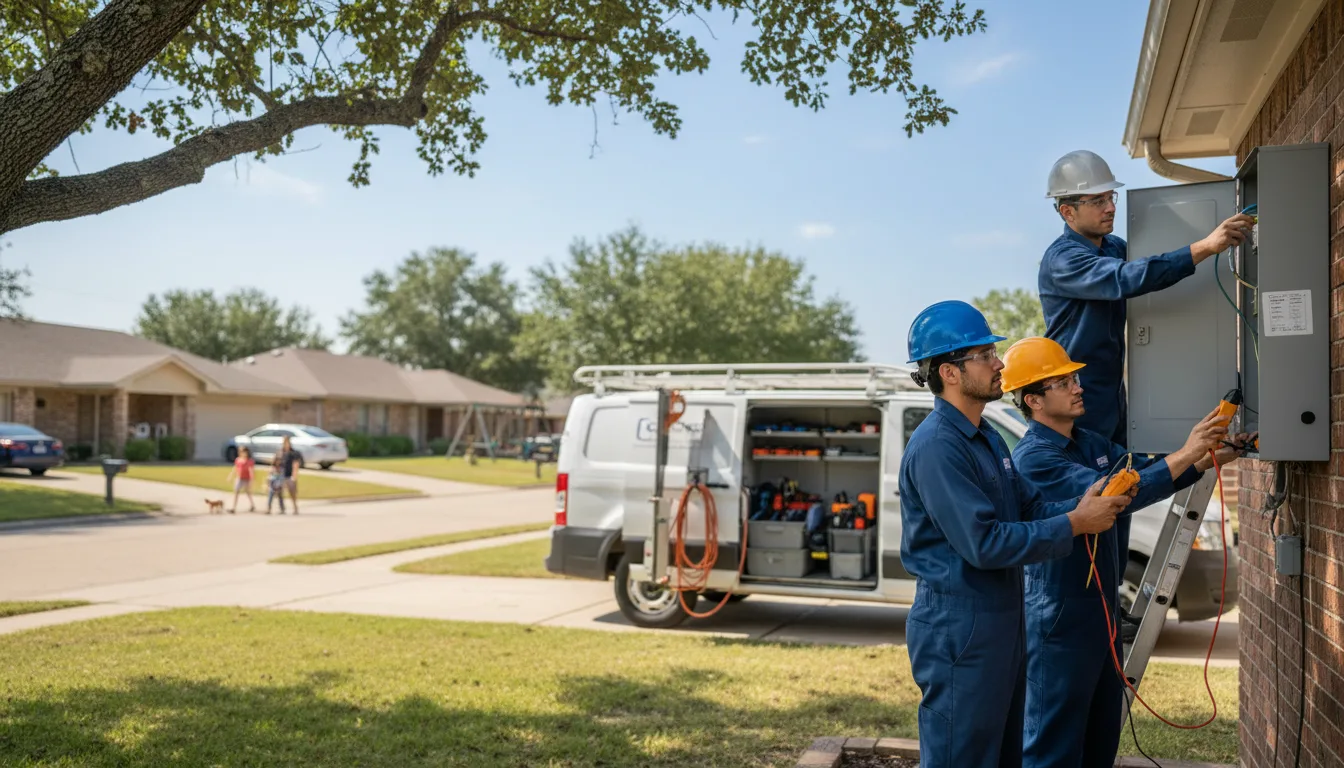 Certified electrician providing emergency electrical services in Winona, TX